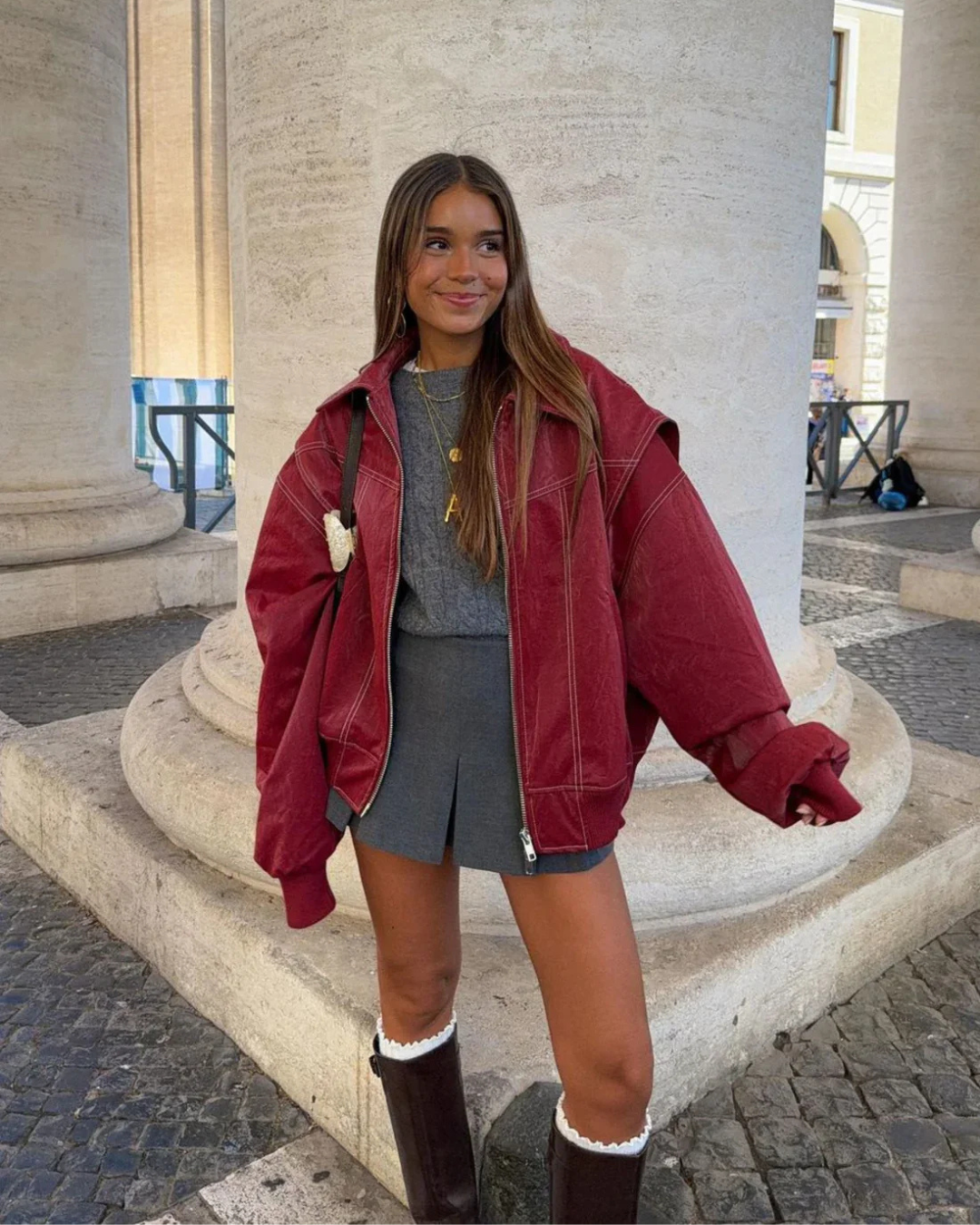 Dames Oversized Contrast Bomberjack