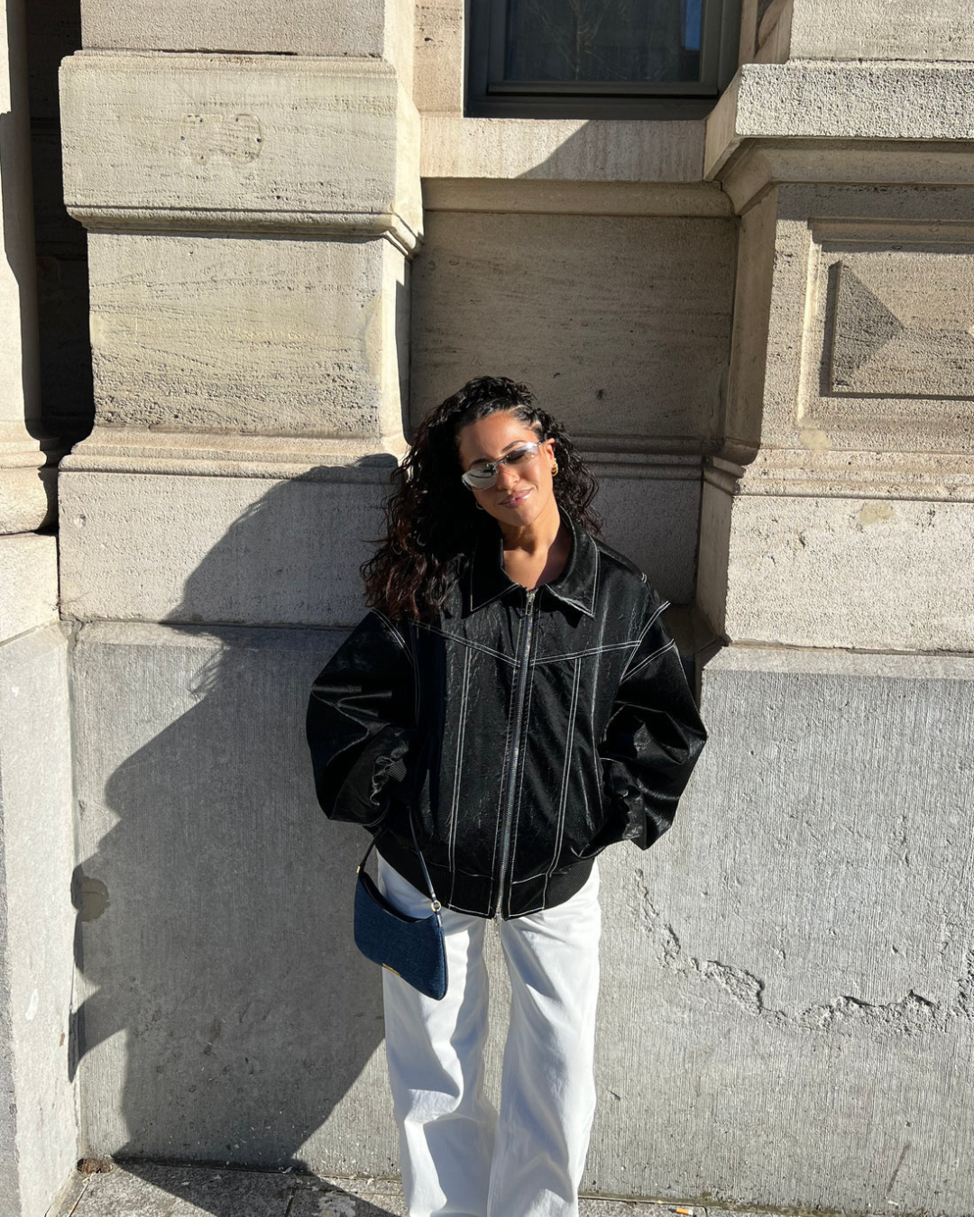 Dames Oversized Contrast Bomberjack