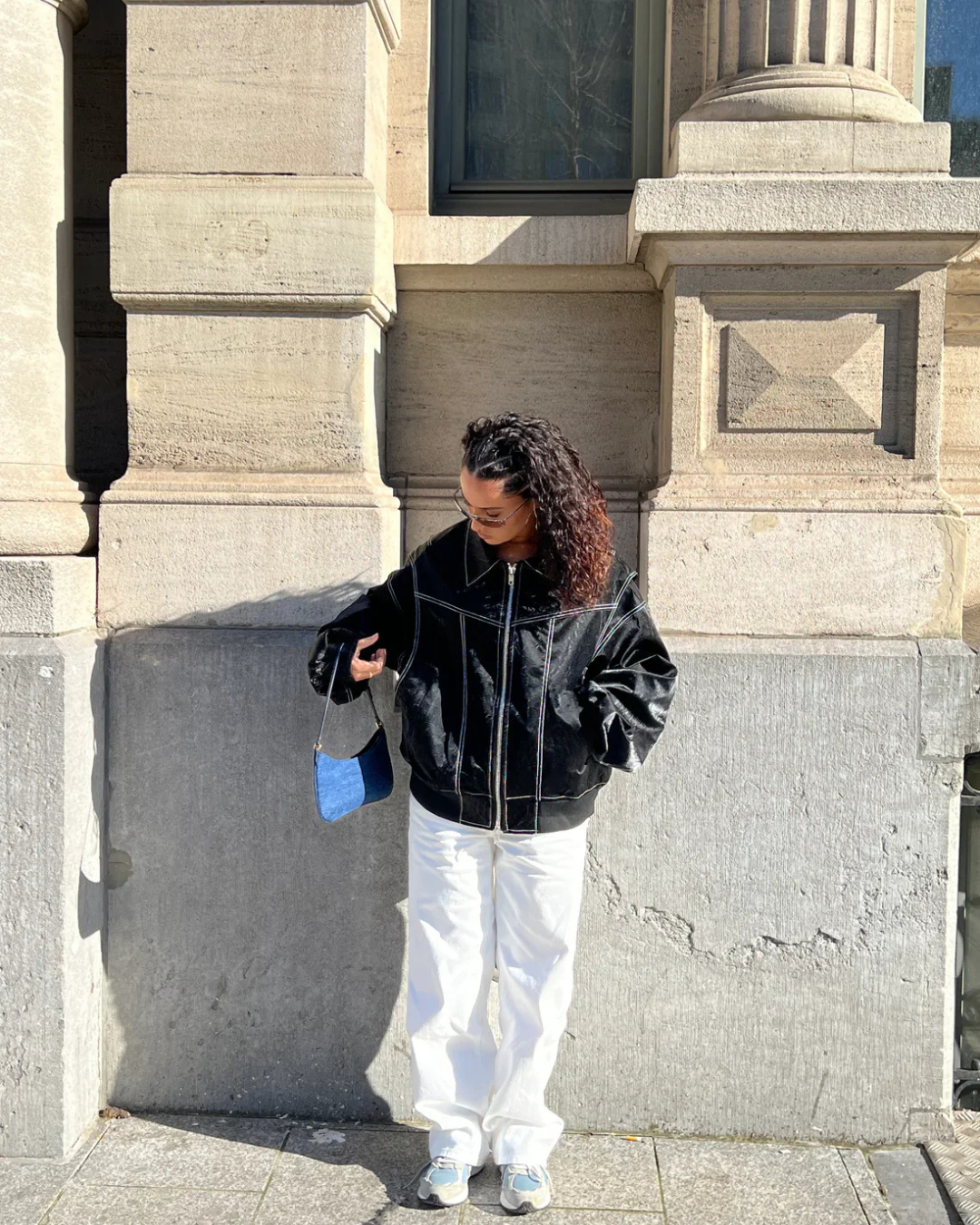 Dames Oversized Contrast Bomberjack