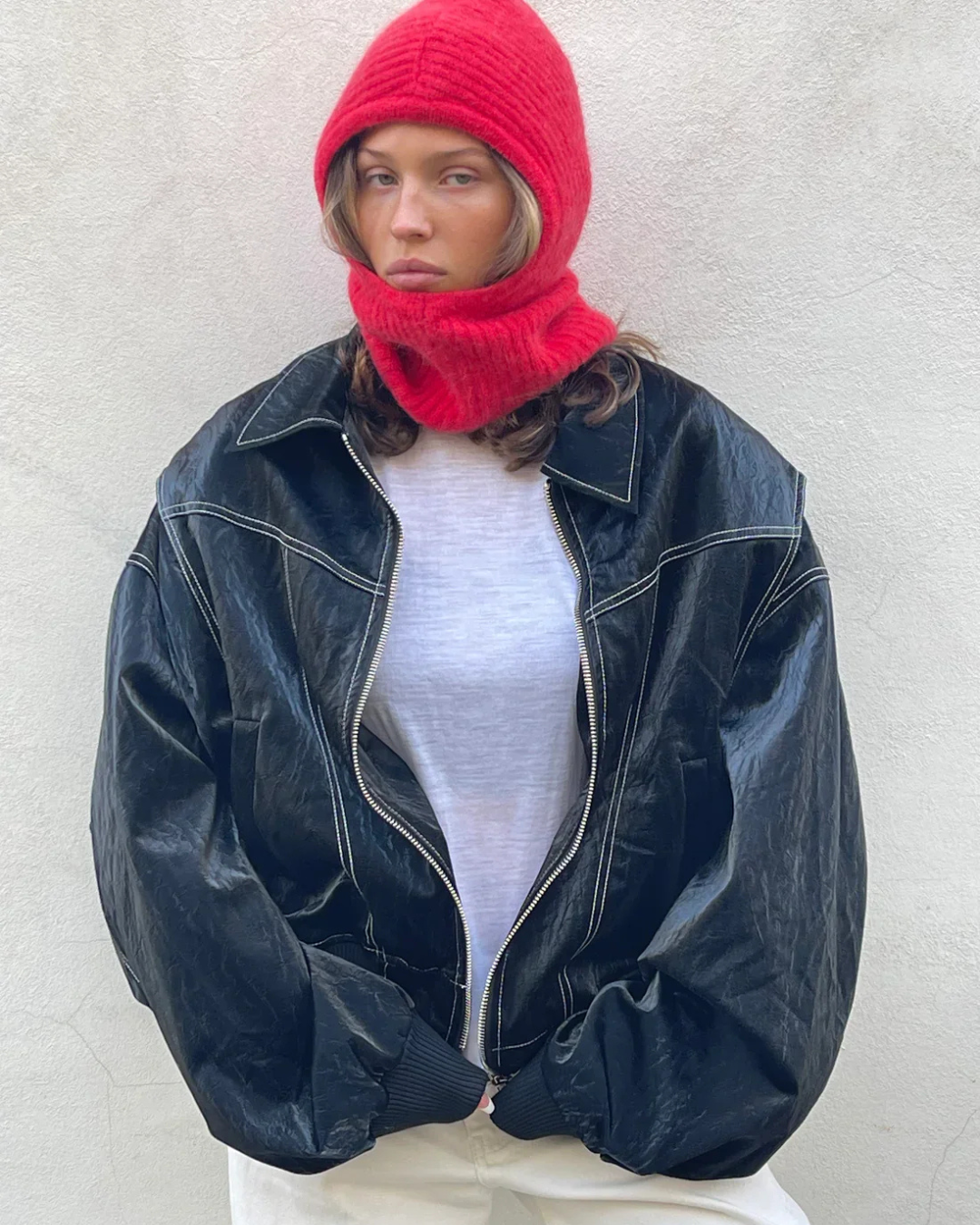 Dames Oversized Contrast Bomberjack