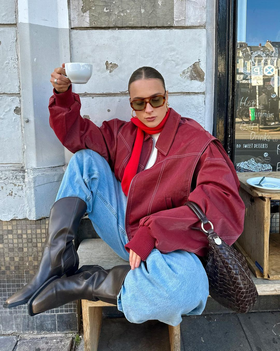 Dames Oversized Contrast Bomberjack